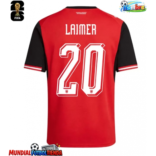 Camiseta Austria Konrad Laimer #20 Primera Equipación Replica Mundial 2026 mangas cortas